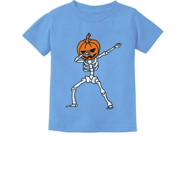 Kids Boys Girls Dabbing Skeleton Halloween Scary Dab T-shirts Green print. 